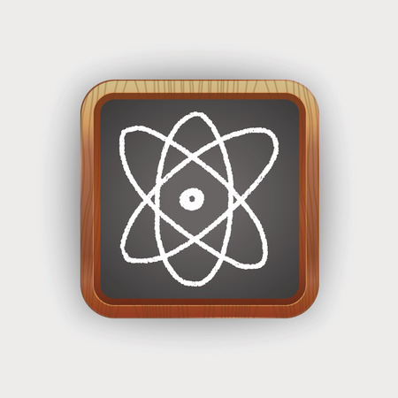 doodle atom iconのイラスト素材