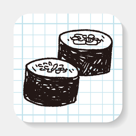 sushi doodleのイラスト素材