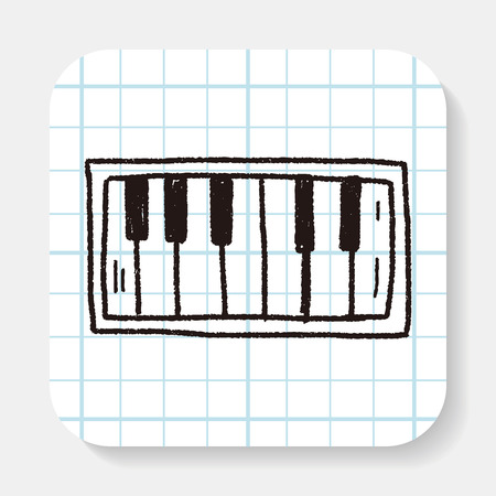 piano doodleのイラスト素材