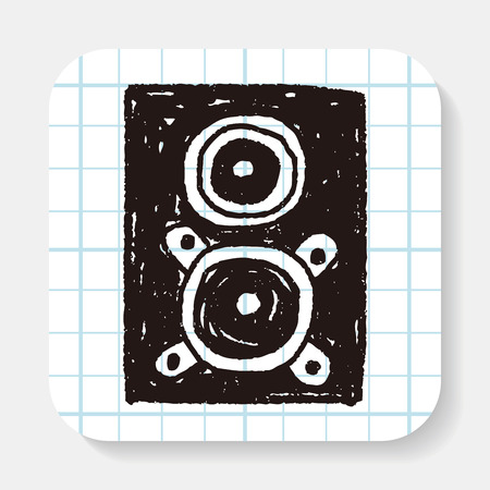 speaker doodleのイラスト素材
