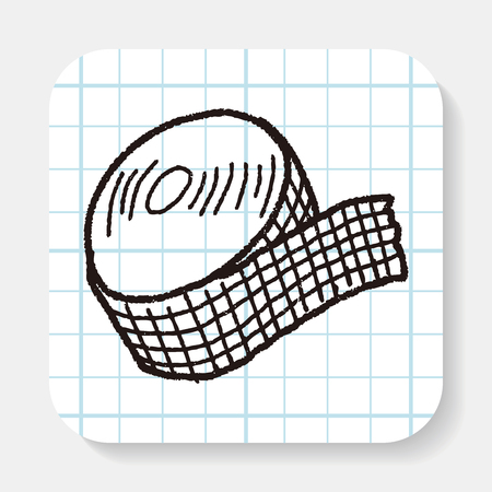 medical tape doodleのイラスト素材