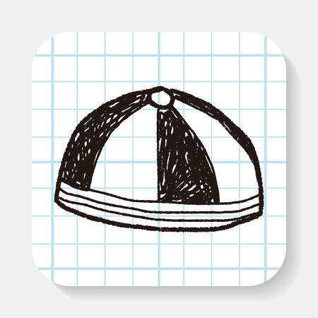 Chinese New Year; Chinese hat doodleのイラスト素材
