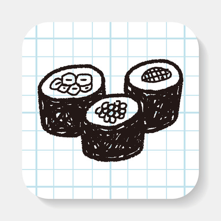 sushi doodleのイラスト素材