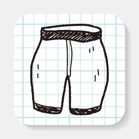 short pant doodleのイラスト素材