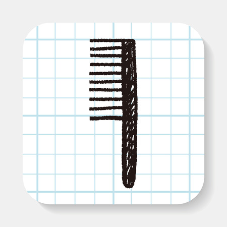 Comb doodleのイラスト素材