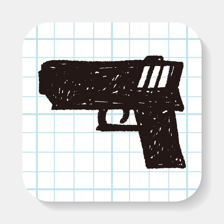gun doodleのイラスト素材