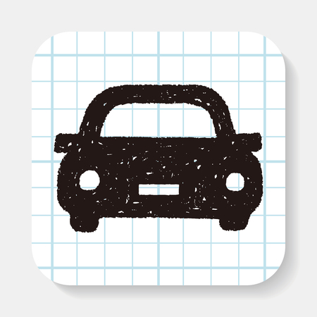 doodle carのイラスト素材