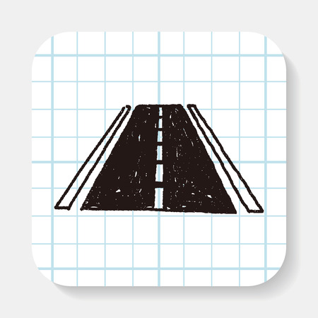 doodle roadのイラスト素材