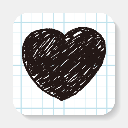 Doodle Heartのイラスト素材