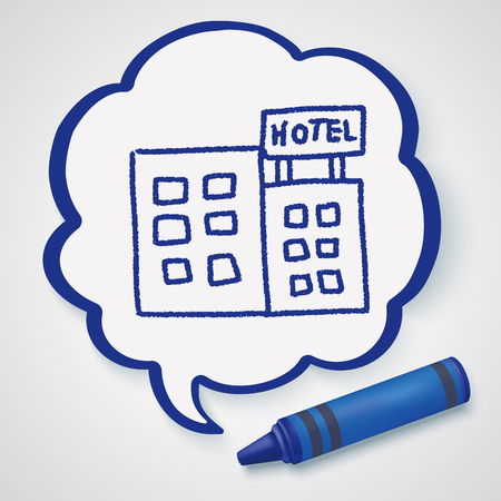doodle hotelのイラスト素材