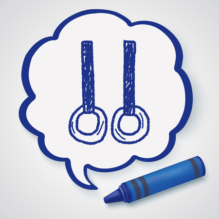 Gymnastics rings doodleのイラスト素材