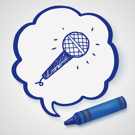 doodle microphoneのイラスト素材