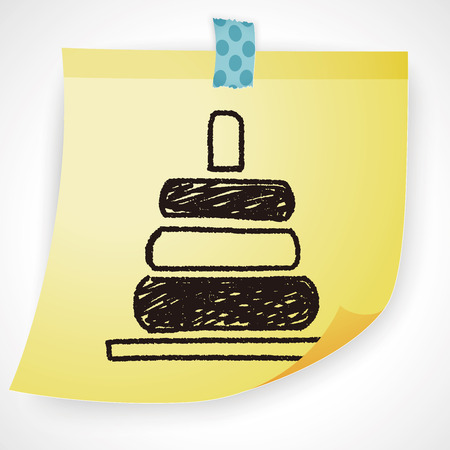 Doodle pyramidのイラスト素材