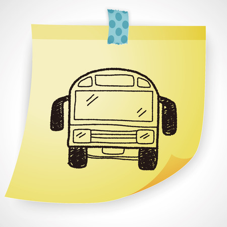 Bus doodleのイラスト素材