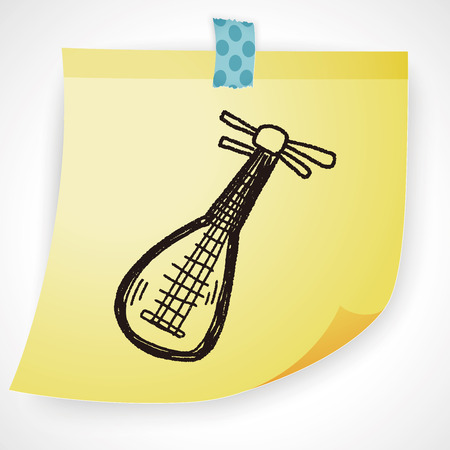 lute doodleのイラスト素材