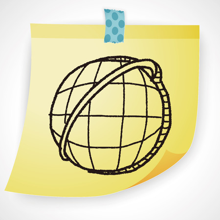 Doodle Globeのイラスト素材