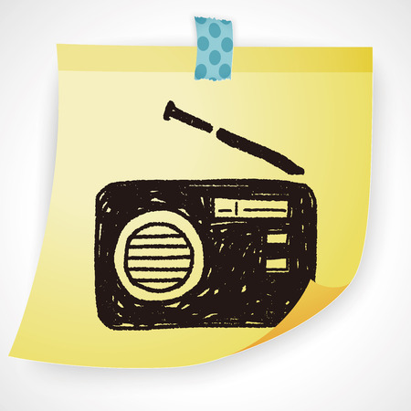 radio doodleのイラスト素材