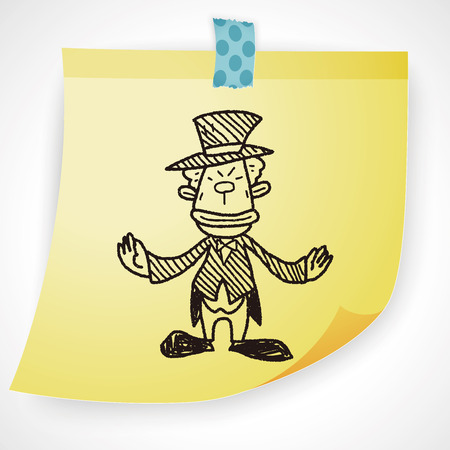 clown doodle drawingのイラスト素材