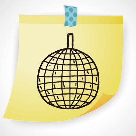 disco ball doodleのイラスト素材
