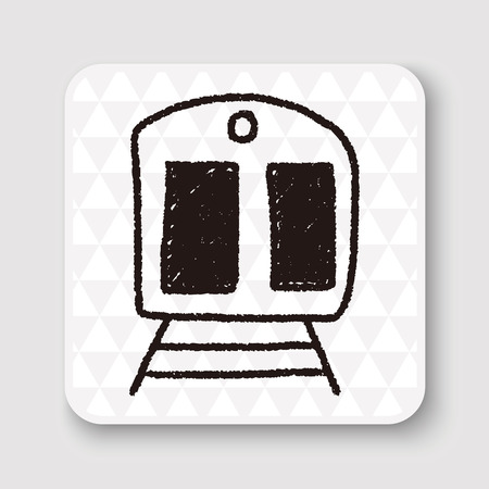 train doodle drawingのイラスト素材