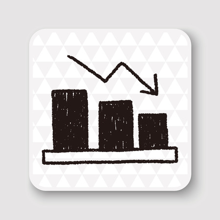 bussiness chart doodle drawingのイラスト素材