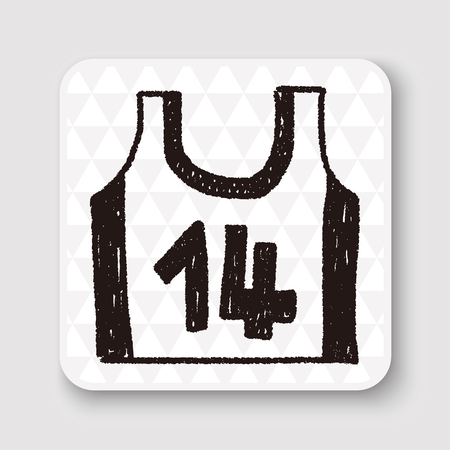 Sports vest doodle drawingのイラスト素材