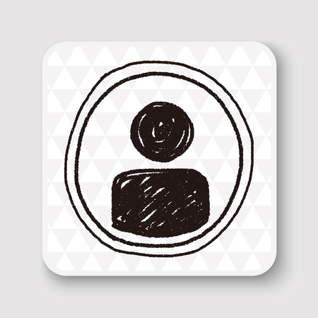 Doodle Character signのイラスト素材