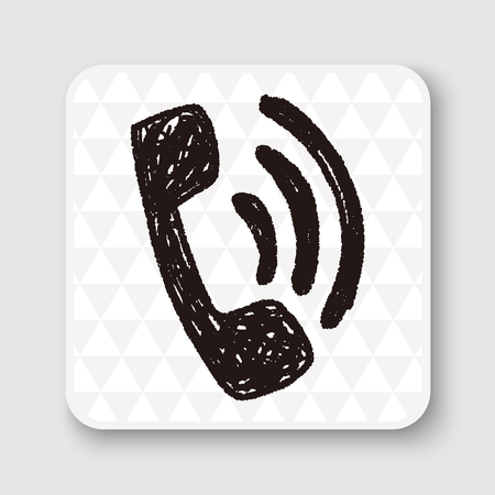 Doodle phoneのイラスト素材