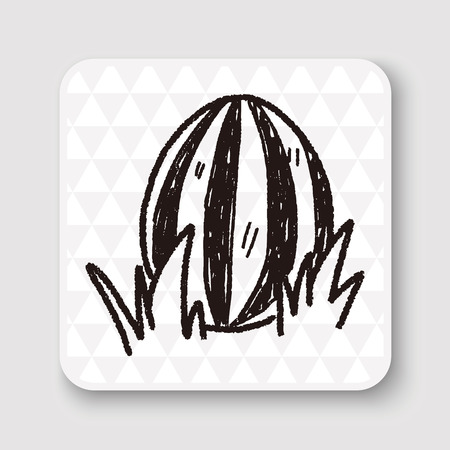 Easter egg doodleのイラスト素材