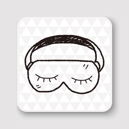 sleep mask doodleのイラスト素材