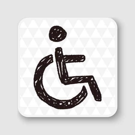 chair wheel doodleのイラスト素材