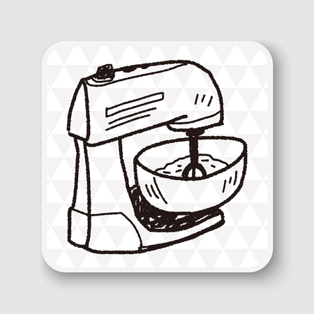 mixer doodleのイラスト素材