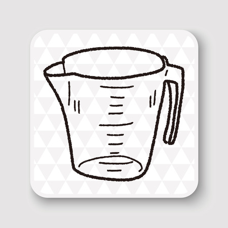 measuring cup doodleのイラスト素材
