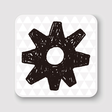 gear doodleのイラスト素材