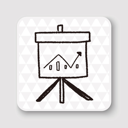 doodle whiteboard chartのイラスト素材