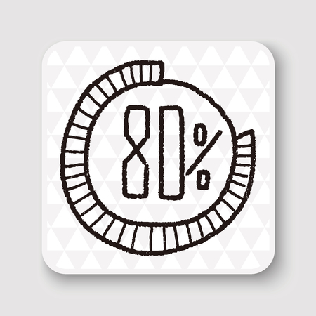 infographic chart doodle drawingのイラスト素材