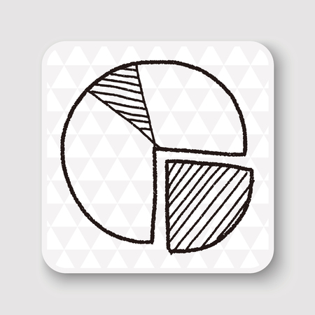 infographic chart doodle drawingのイラスト素材