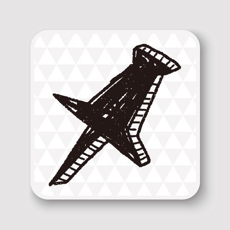 Doodle Thumbtackのイラスト素材