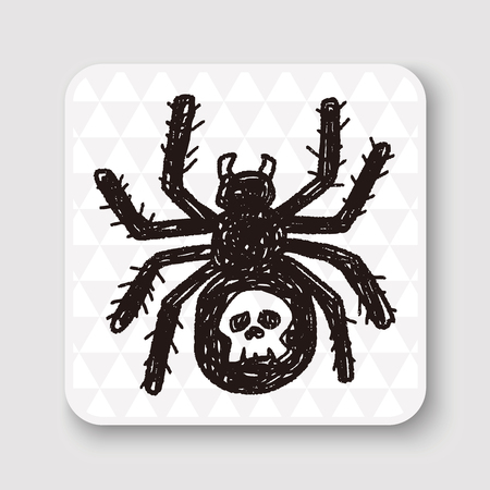spider doodleのイラスト素材