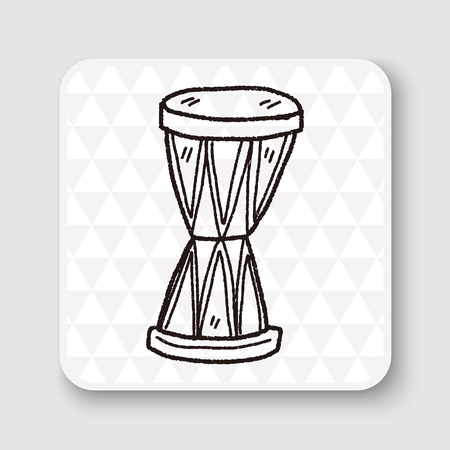 drum doodleのイラスト素材