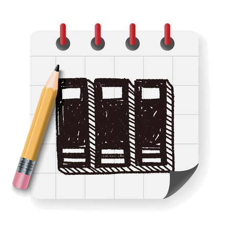 book doodle drawingのイラスト素材