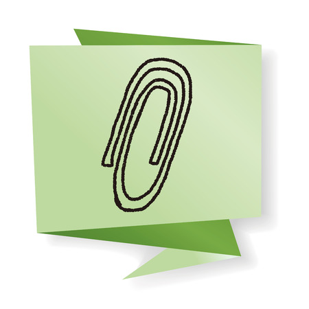 Doodle Paper clipsのイラスト素材
