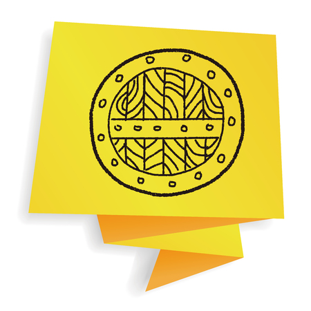 shield doodleのイラスト素材