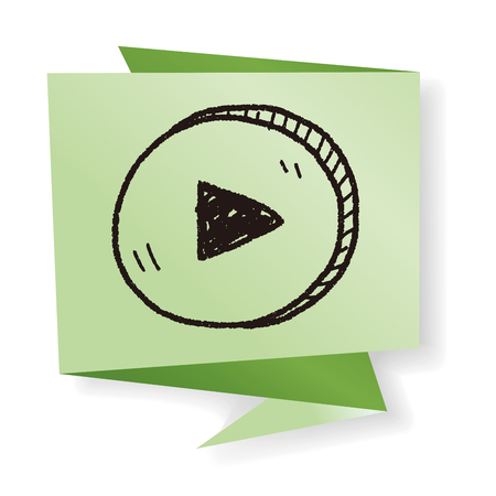 doodle video playのイラスト素材