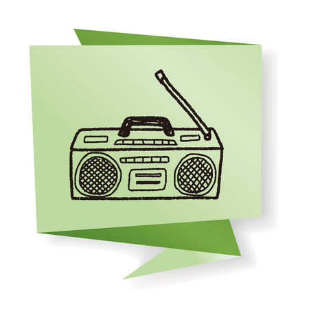 radio doodleのイラスト素材