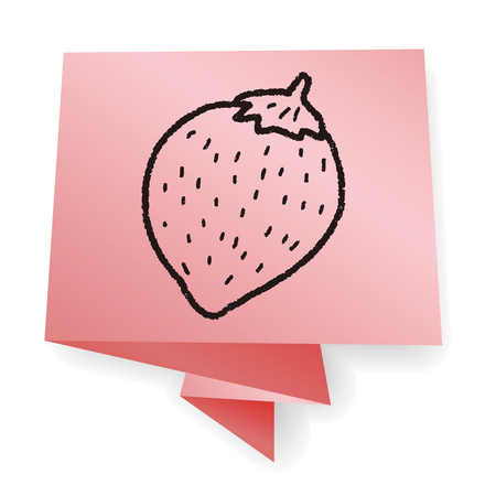 Strawberry doodleのイラスト素材