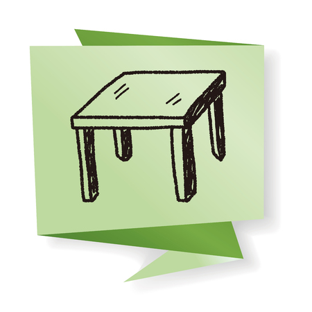 table doodleのイラスト素材