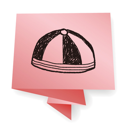 Chinese New Year; Chinese hat doodleのイラスト素材