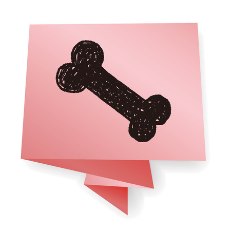doodle dog food boneのイラスト素材