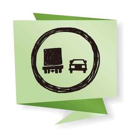 no overtaking doodleのイラスト素材